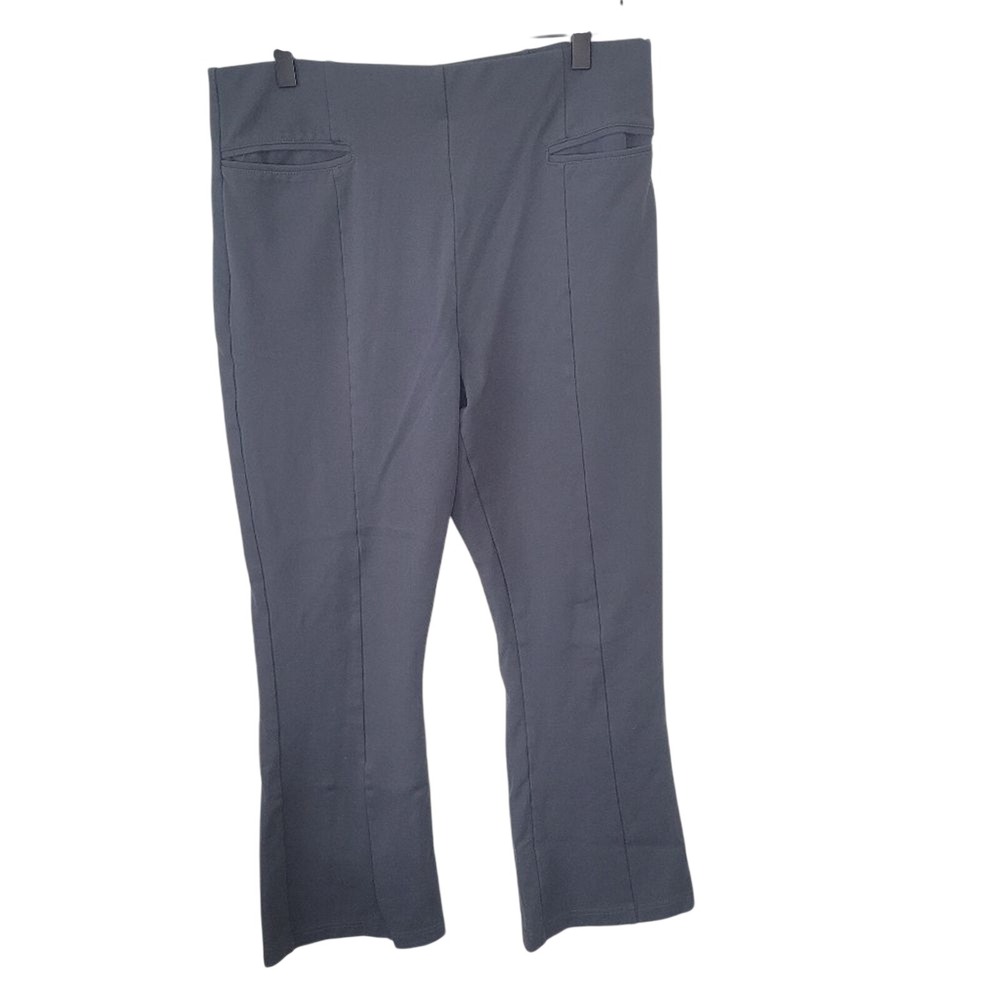 Betabrand Gray Dress Pant Yoga Pants Bootcut Pull‎ On Work Trousers Womens Large